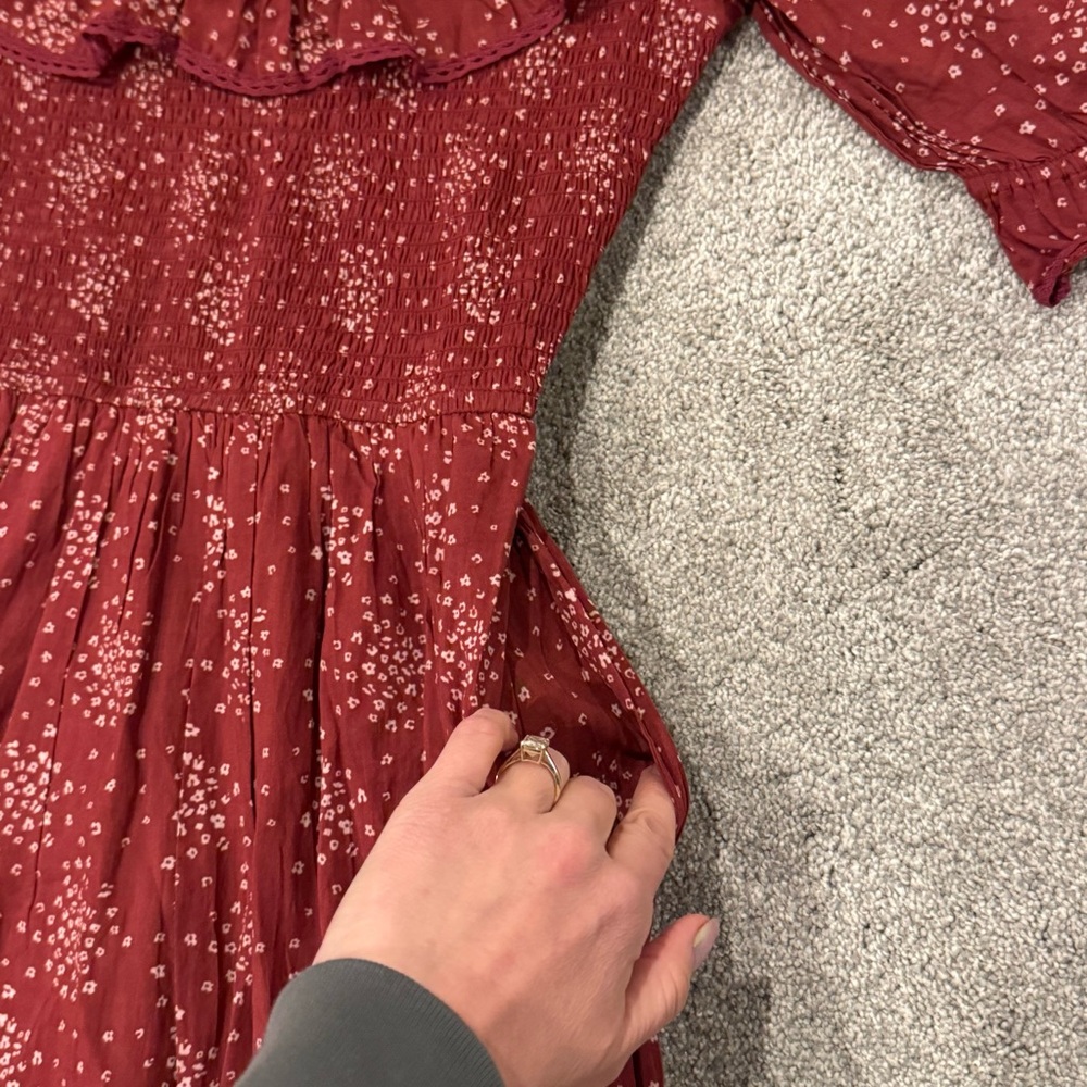 Ivy City co Gracie Maxi Dress in Wine burgundy Cotton size small NWT - Picture 7 of 14